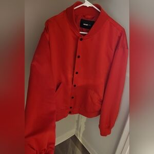 Men's Red Button-Up Jacket